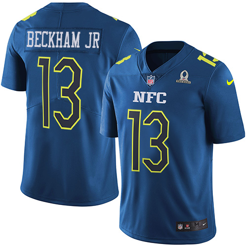 Nike Giants #13 Odell Beckham Jr Navy Men's Stitched NFL Limited NFC Pro Bowl Jersey